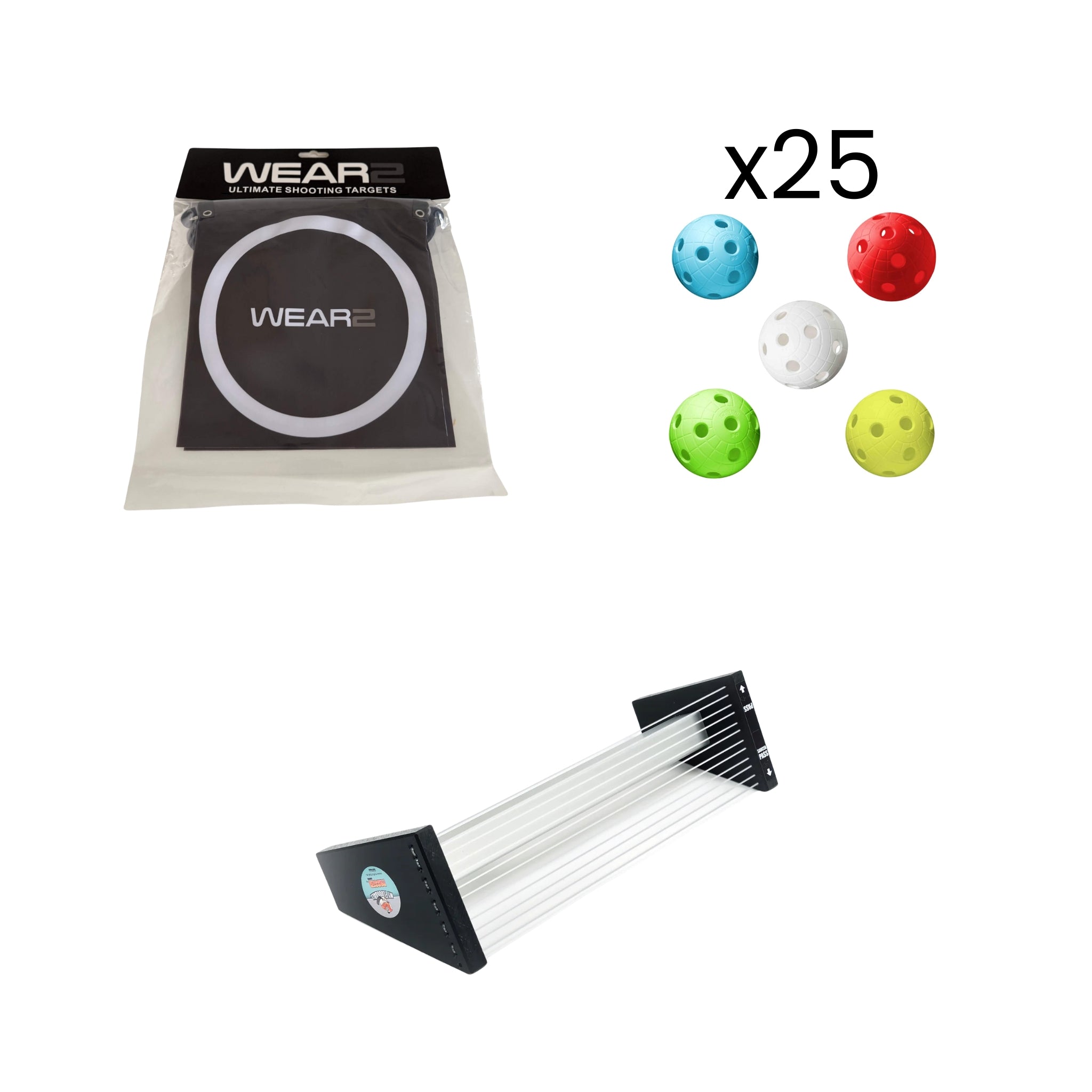 Träningspaket: Ultimate Shooting Targets - Passer Saucer - Crater MIX 25-pack-Innebandy24