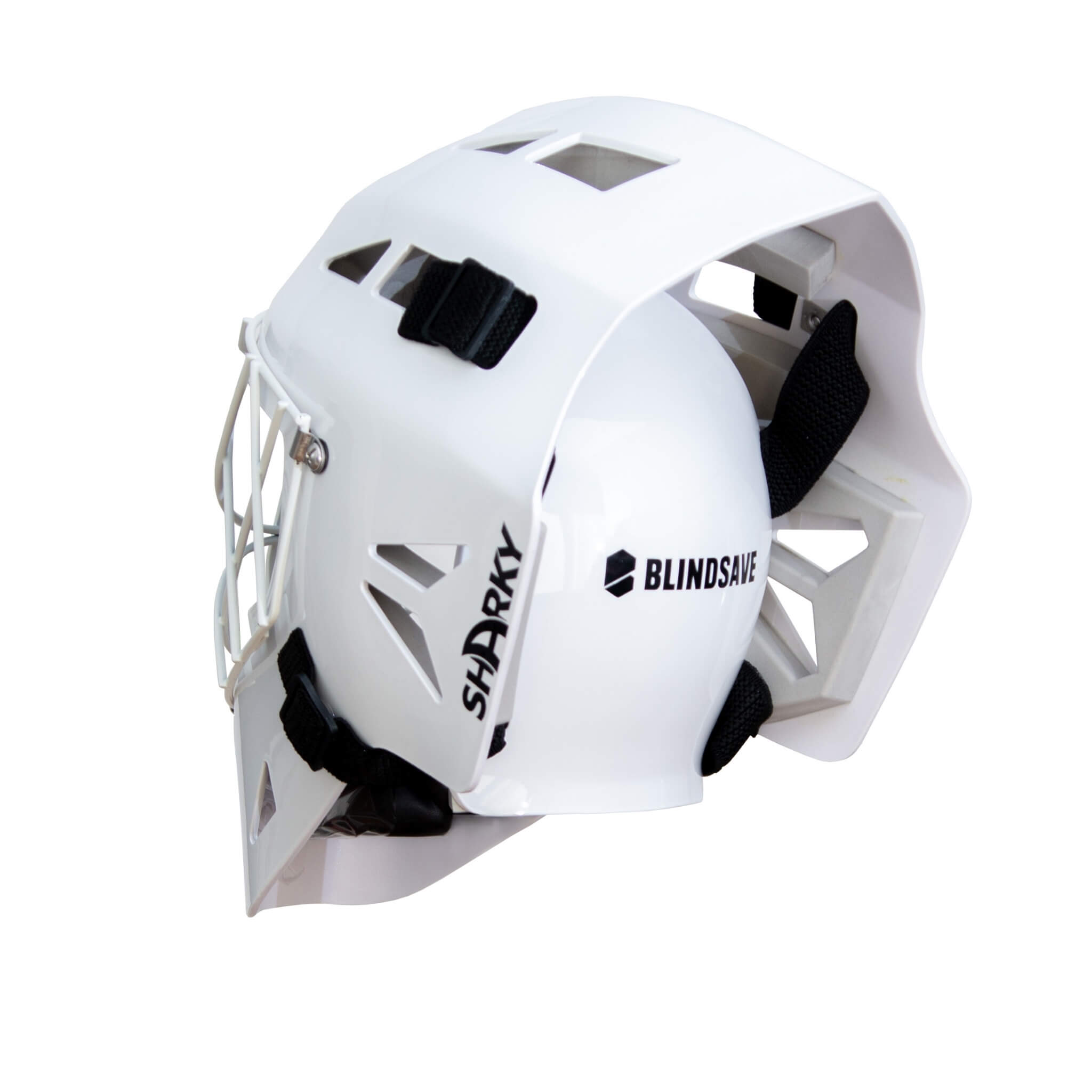 Blindsave Målvaktshjälm Sharky White-Innebandy24