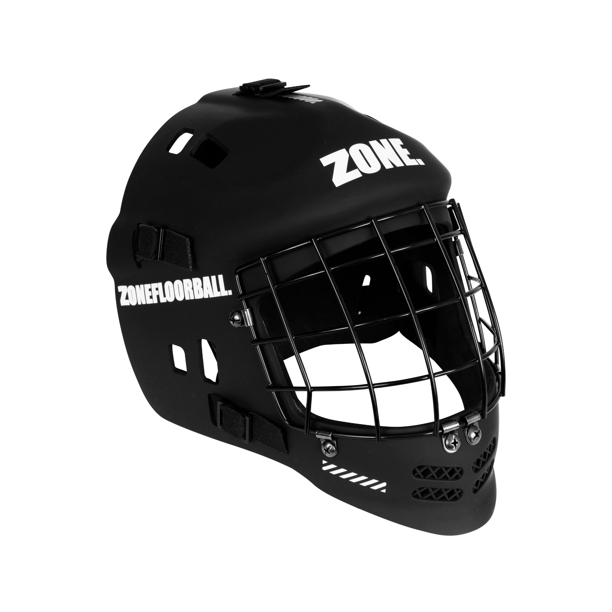 Zone Målvaktshjälm UPGRADE JR Black/Silver-Innebandy24