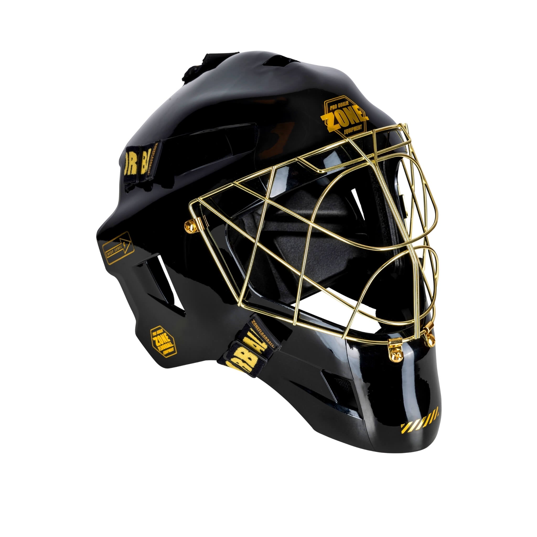 Zone Målvaktshjälm UPGRADE PRO Cat Eye Cage Black/Gold-Innebandy24