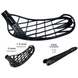 Unihoc Floorball Blade Evo3 Hook (PE) Black Metallic