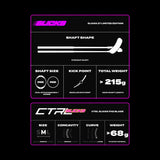 Fat Pipe Floorball Stick Slicks 27 CTRL FH2 Le Pink/Lemon Yellow