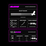 Fat Pipe Floorball Stick SLICKS 27 Silk Slicks Ghost White/Deep Purple