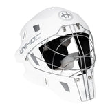 Unihoc Goalie Helmet INFERNO 66 (Round Cage) White/Silver
