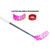 Fat Pipe Floorball Stick Slicks 27 CTRL FH2 Le Pink/Lemon Yellow