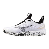 Mizuno Floorball Shoes WAVE Luminous 3 White/Black/GE Gold
