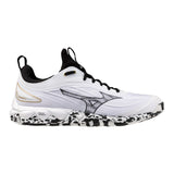 Mizuno Floorball Shoes WAVE Luminous 3 White/Black/GE Gold