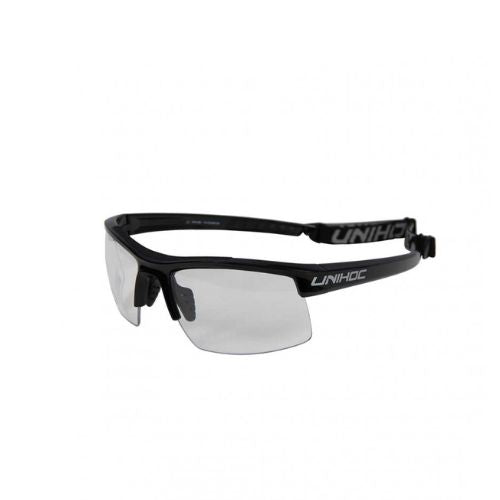 Unihoc Innebandyglasögon ENERGY JR Black/Silver, Svart/Silver innebandyglasögon från Unihoc